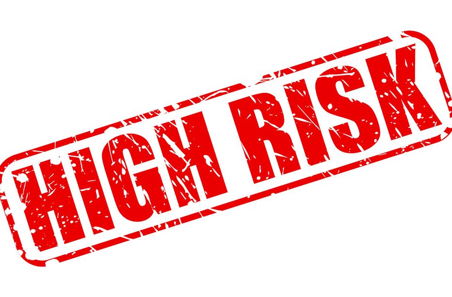 A red stamp with the words high risk referring to a high-risk payment gateway.