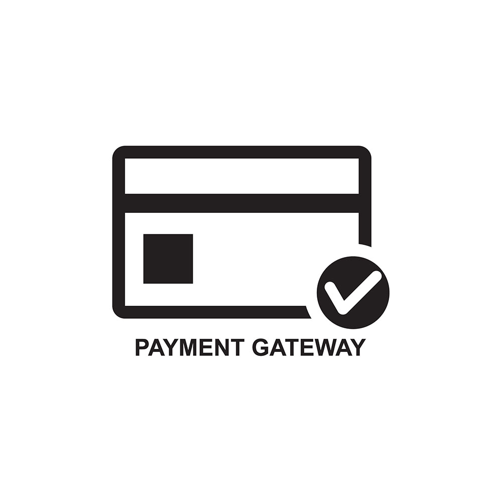 A card with a checkmark and the word payment gateway below it referring to high-risk payment gateways